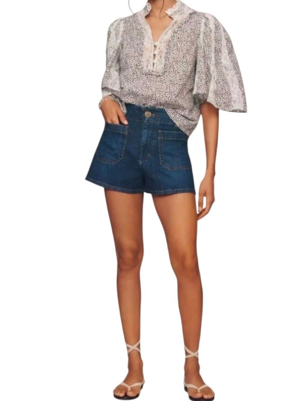Maeve by Anthropologie Colette Denim High Waist Shorts - Picture 8 of 8